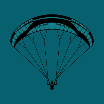 Paragliding Silhouette For Adventure Sports Themes Seamlessly Integrated Into Designs