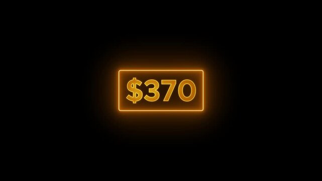 0 to 700 dollar counting animation. A success story of making 700 dollars from 0 dollar. Count-up US dollar animation from 0 to 700 dollars
