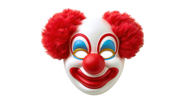 Clown face mask isolated on transparent background PNG element