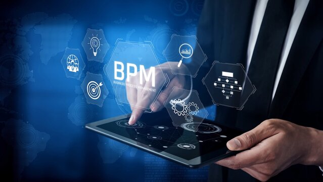 Business Process Management concept showing workflow analysis, process optimization, team collaboration, automation, and performance improvement Marrow