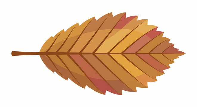 Brown autumn leaf vector illustration for seasonal forest design and fall nature graphics