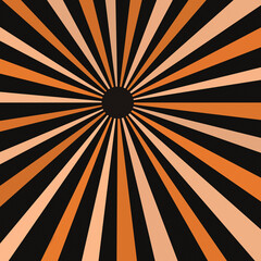 Obraz premium Radial stripes design with orange and black colors
