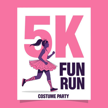 Joyful 5k Fun Run Event Poster Design Celebrating Costume Fun