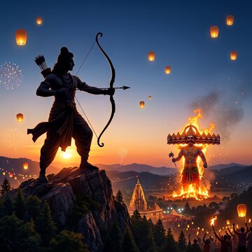 Happy Vijay Dashami. Burning Darkness, Celebrating Light