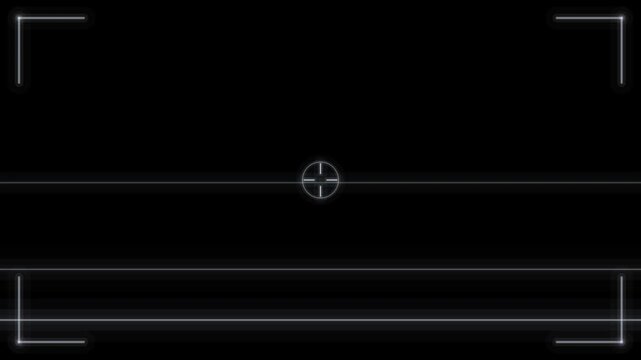 HUD minimal white clean scan animated. Transparent background, alpha channel available in HD format