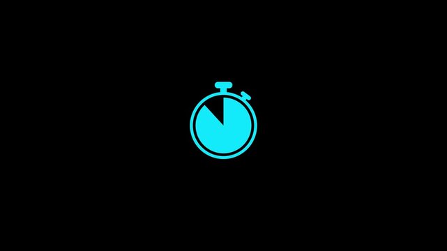 stopwatch icon .r design template. Stopwatch icon or countdown icon with three line animation. Flat icon for apps and websites motion graphic animation on white background.