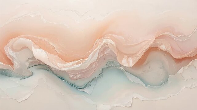 Shifting marbled panel settling on-screen on play, with glossy crest and teal basin, evoking calm