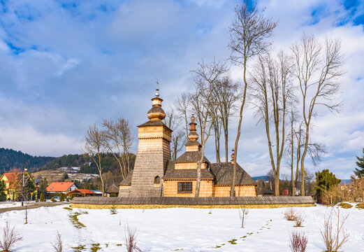 Wooden Tserkva of Saint James the Less in Powroznik near Krynica-Zdroj UNESCO World Heritage Site Poland