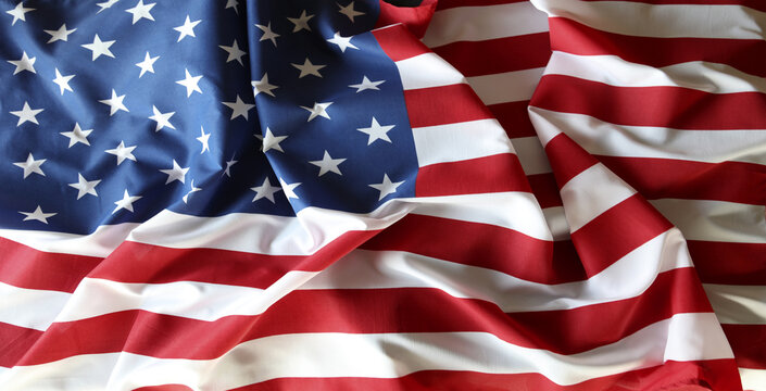 Rippled American flag