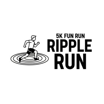Exciting 5K Fun Run Event Graphic Design Illustration For Marketing