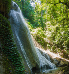 Majestic view of Embon Waterfall and river stream scenery at Pasie Raya, Aceh Jaya, Indonesia © MUAZ JAFFAR