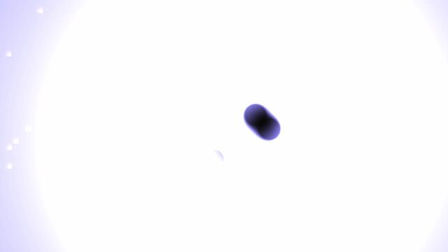 Abstract Molecular Structure Floating and Pulsating in Bright Scientific Background
