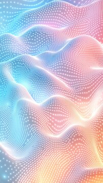 Abstract Waves in Pastel Colors and Light Effects