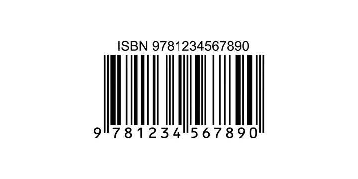 Standard ISBN barcode without hyphens for retail book publishing and inventory tracking