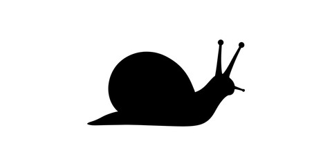 Black snail silhouette side view transparent object © Touqeer