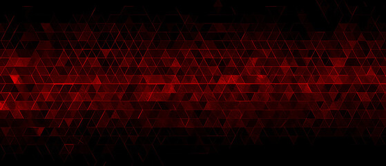 Fototapeta premium Dark red abstract geometric design featuring textured triangles on the background
