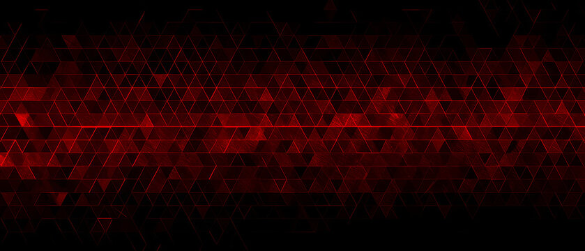 Dark red abstract geometric design featuring textured triangles on the background