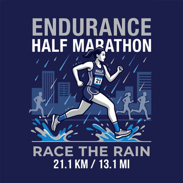 Endurance Half Marathon Race The Rain City Runner In Storm