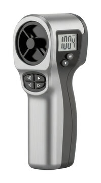 Professional digital anemometer png silver anemometer png metallic anemometer isolated transparent background image