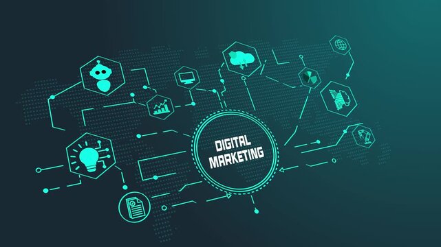 Creative Digital Marketing Toolkit with Animated Promotional Elements and Analytics.