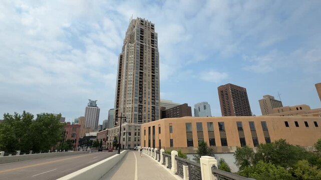 Downtown Minneapolis Mill Ruins Park Walk 