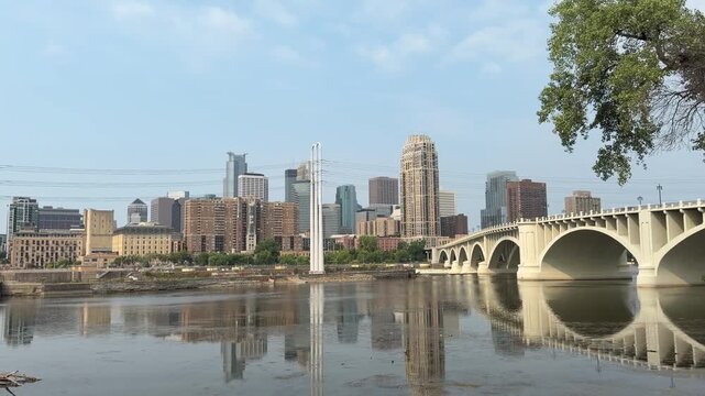 Downtown Minneapolis Mill Ruins Park Walk 