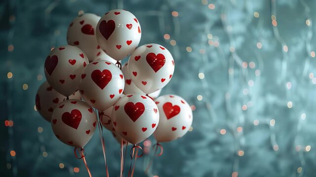 balloons with hearts