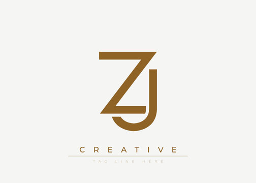ZJ Creative Minimalist Logo Design For Branding And Modern Corporate Identity. letter logo design
