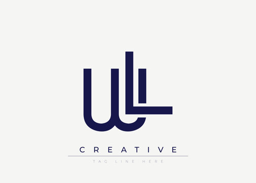 WL Creative Minimalist Logo Design For Branding And Modern Corporate Identity. letter logo design