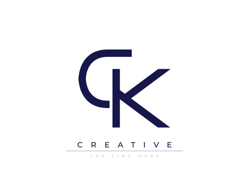 CK Creative Minimalist Logo Design For Branding And Modern Corporate Identity. letter logo design