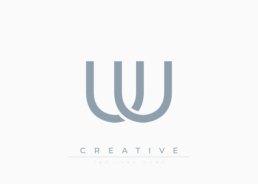 UU Creative Minimalist Logo Design For Branding And Modern Corporate Identity. letter logo design