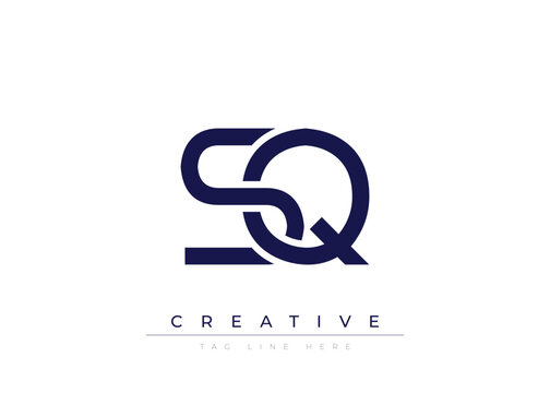 SQ Creative Minimalist Logo Design For Branding And Modern Corporate Identity. letter logo design