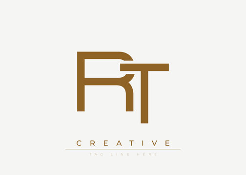 RT Creative Minimalist Logo Design For Branding And Modern Corporate Identity. letter logo design