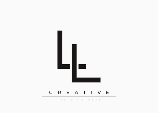 LL Creative Minimalist Logo Design For Branding And Modern Corporate Identity. letter logo design