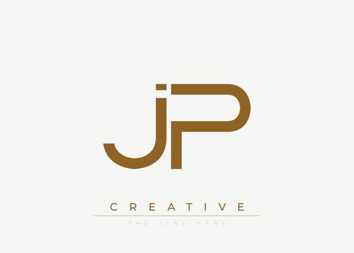 JP Creative Minimalist Logo Design For Branding And Modern Corporate Identity. letter logo design