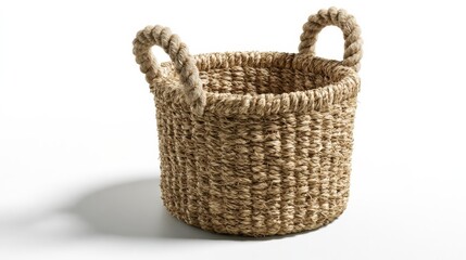 Obraz premium Natural fiber weave and open top in a slight angled view