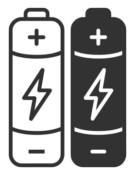 Battery Power Icon Set for Technology Design