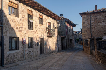 Fototapeta premium Historic stone street in Vinuesa, Soria, Spain