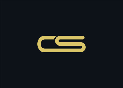 Text CS logo design. This monogram Logo Mark for Branding and Corporate Identity