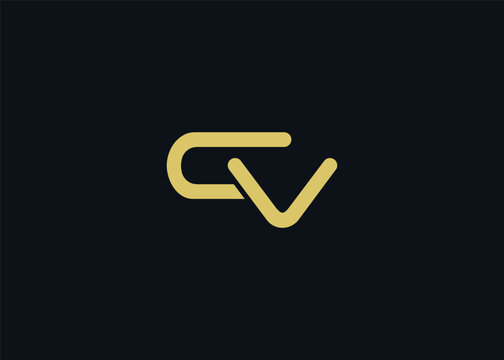 Text CV logo design. This monogram Logo Mark for Branding and Corporate Identity