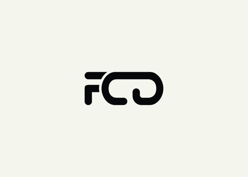 Text FQ logo design. This monogram Logo Mark for Branding and Corporate Identity