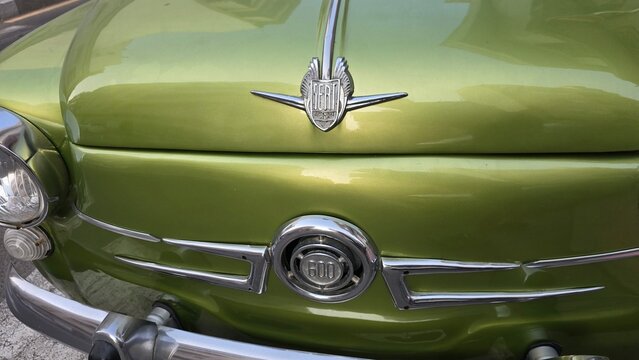 Green Vintage SEAT 600 Classic Car