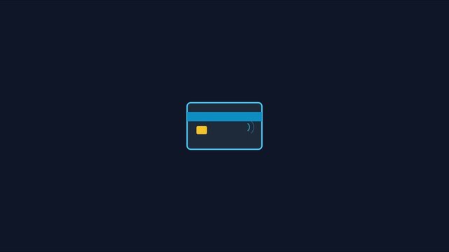 Animated credit card payment for digital finance and online shopping transactions animation 4k banking