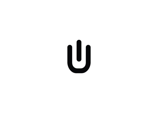 Text IU logo design. This monogram Logo Mark for Branding and Corporate Identity