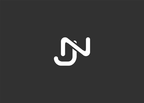 Text JN logo design. This monogram Logo Mark for Branding and Corporate Identity