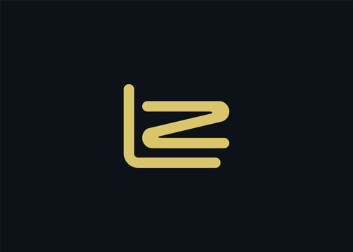 Text LZ logo design. This monogram Logo Mark for Branding and Corporate Identity