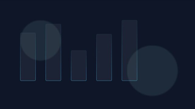 Animated bar chart graph ui overlay for business data analysis and financial growth visualization animation 4k