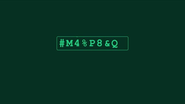 Digital terminal code interface with green retro computer text display and cyberpunk system command line animation 4k