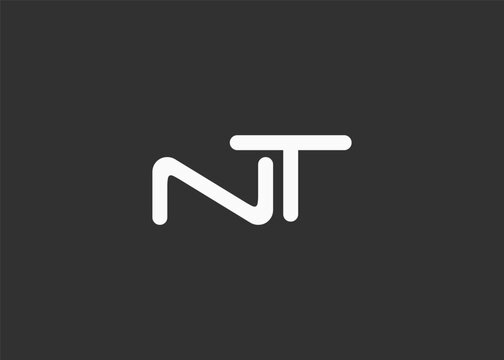 Text NT logo design. This monogram Logo Mark for Branding and Corporate Identity