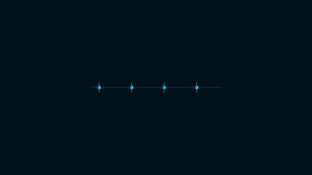 Minimalist digital timeline infographic with glowing nodes and connecting lines animation 4k